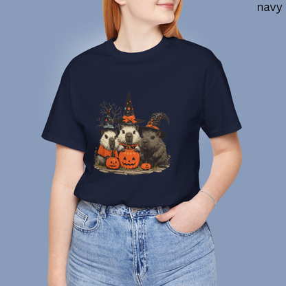 Capybara Halloween T Shirt - Witch Hat Pumpkin Graphic Tee