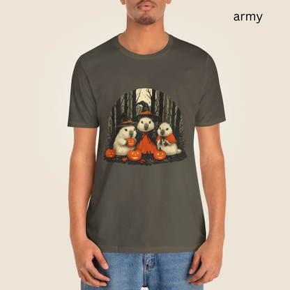 Witchcore Halloween T Shirt - Creepy Cute Capybara Tee, Funny Witch Capybara Trio, Dark Humor Top, Spooky Pumpkin Gift, Spooky Season