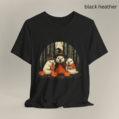 Witchcore Halloween T Shirt - Creepy Cute Capybara Tee, Funny Witch Capybara Trio, Dark Humor Top, Spooky Pumpkin Gift, Spooky Season