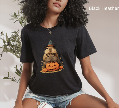 Capybara Halloween T Shirt - Cute Witch Hat Capybaras