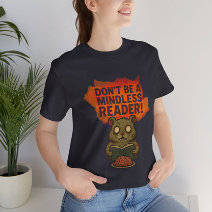 Zombie Hamster Halloween T Shirt - Funny Book Lover Graphic
