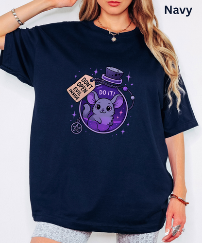 Cute Witchy Halloween T Shirt - Kawaii Chinchilla Potion Bottle