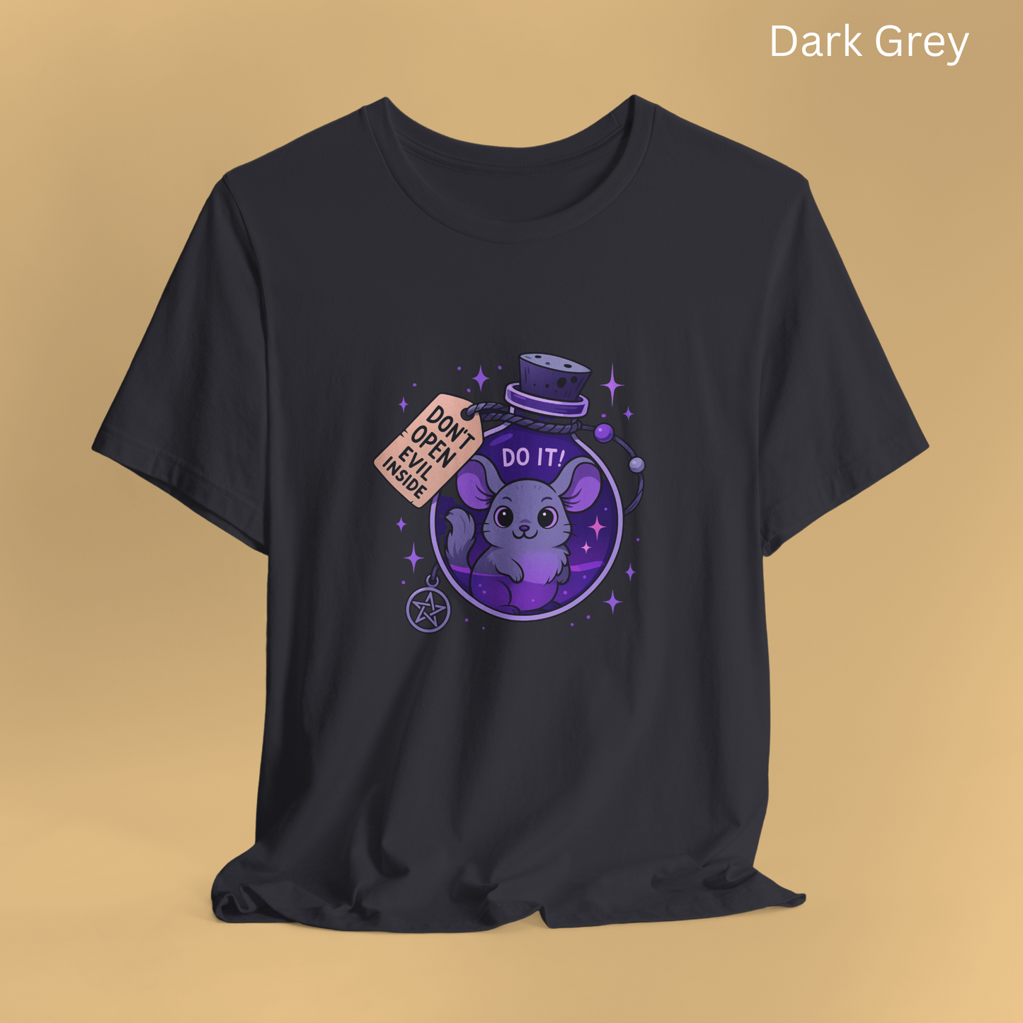 Cute Witchy Halloween T Shirt - Kawaii Chinchilla Potion Bottle Graphic Tee, Spooky Pastel Goth Top, Funny Occult Animal Lover Gift