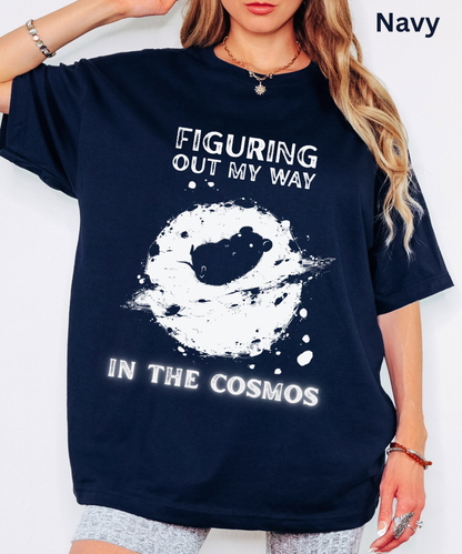 Figuring Out My Way in the Cosmos - Lost Rodent in Galaxy Graphic Tee