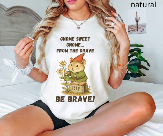 Hamster Gnome T Shirt - Dark Humor Graphic Tee, Quirky Pet Lover Gift, Cottagecore Gothic Aesthetic, Whimsical Rodent Apparel
