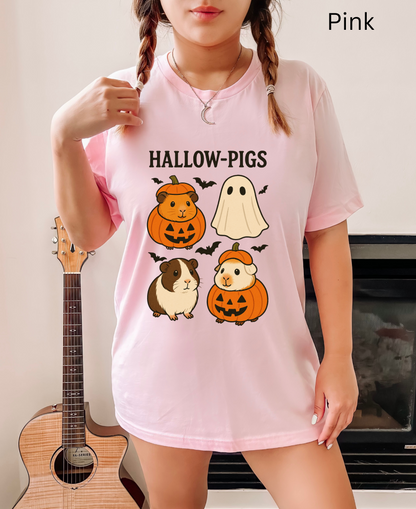 Hallow-Pigs Pumpkin Ghost Tee - Halloween Guinea Pigs Shirt
