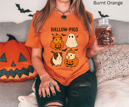 Hallow-Pigs Pumpkin Ghost Tee - Halloween Guinea Pigs Shirt