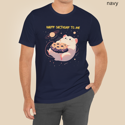 Happy Birthday To Me - Floating Hamster in Space Graphic Tee