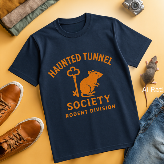 Haunted Tunnel Society T Shirt - Gothic Dark Academia Tee, Creepy Cute Rodent Division Top, Occult Secret Gift, Vintage Gothic T Shirt
