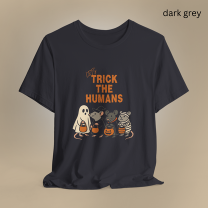 Cute Rats Trick or Treat Halloween T Shirt - Lets Trick the Humans