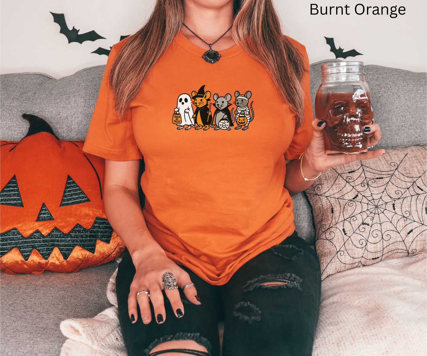 Halloween Rats & Mice Ghost Shirt, Halloween Ghost Tshirt, Spooky Season Cat Tee, Halloween Cute Women and Men Outfit, Gift for pet owners