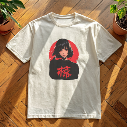 Anime Girl with Little Mouse Shirt - Japanese Streetwear