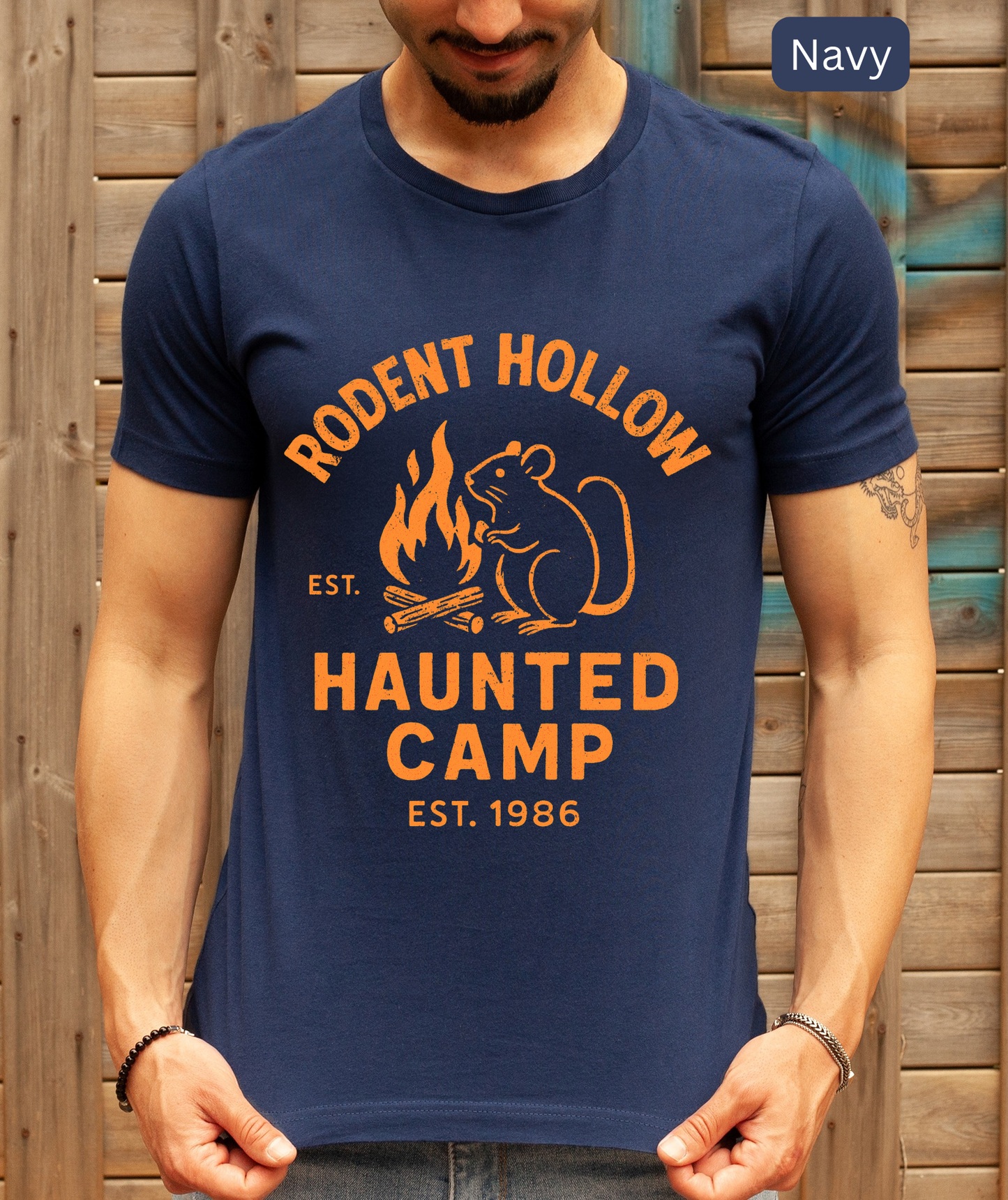 Rodent Hollow Haunted Camp T Shirt - Vintage Halloween Tee, Gothic Dark Humor Top, Spooky Campfire Gift, Spooky Campfire Style, Camping