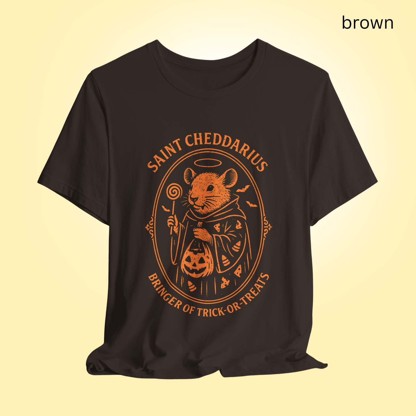 SAINT CHEDDARIUS Bringer of Trick-Or-Treats - Gothic Halloween T Shirt