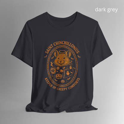 SAINT CHINCHILLONIUS Keeper of Creepy Comforts - Gothic Halloween T Shirt