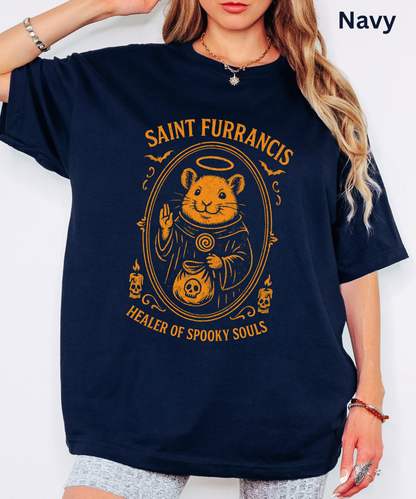 SAINT FURRANCIS Healer of Spooky Souls - Gothic Halloween T Shirt