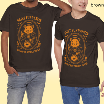 SAINT FURRANCIS Healer of Spooky Souls - Gothic Halloween T Shirt