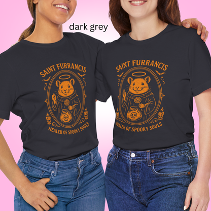 SAINT FURRANCIS Healer of Spooky Souls - Gothic Halloween T Shirt