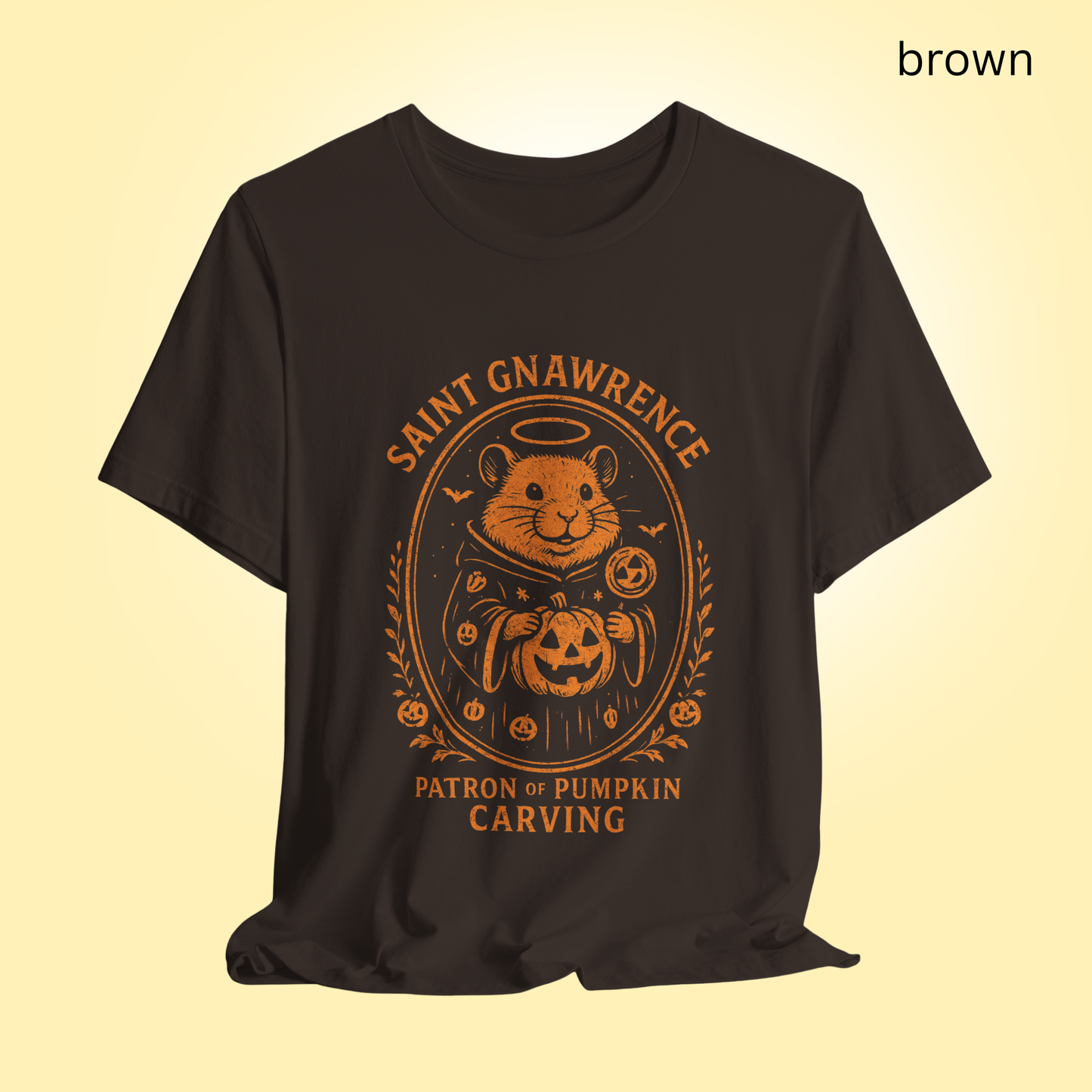 SAINT GNAWERNCE Patron of Pumpkin Carving - Gothic Halloween T Shirt