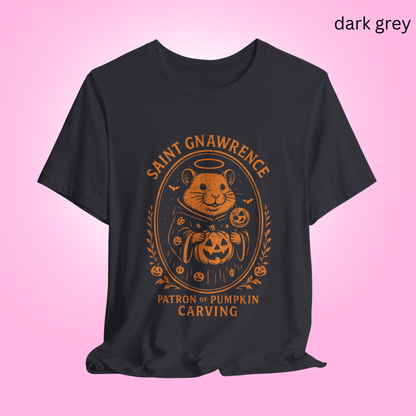 SAINT GNAWERNCE Patron of Pumpkin Carving - Gothic Halloween T Shirt