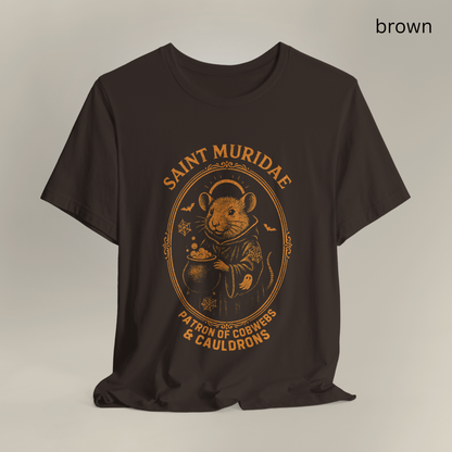 SAINT MURIDAE Patron of Cobwebs & Cauldrons - Gothic Halloween T Shirt