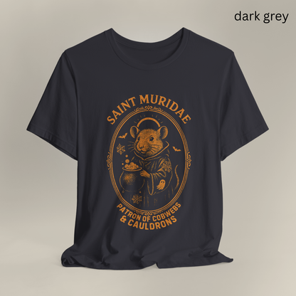 SAINT MURIDAE Patron of Cobwebs & Cauldrons - Gothic Halloween T Shirt