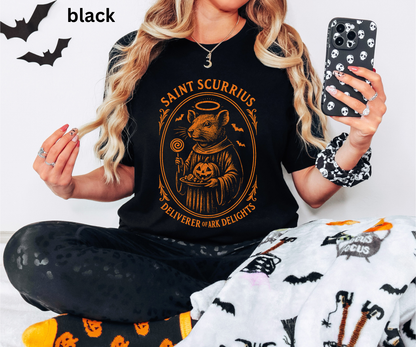 SAINT SCURRIUS Deliverer Of Ark Delights - Gothic Halloween T Shirt