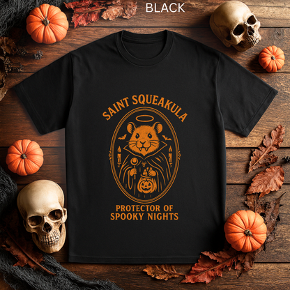 SAINT SQUEAKULA Protector of Spooky Nights - Gothic Halloween T Shirt