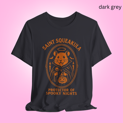 SAINT SQUEAKULA Protector of Spooky Nights - Gothic Halloween T Shirt