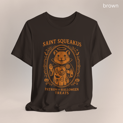 SAINT SQUEAKUS Patron Of Halloween Treats - Gothic Halloween T Shirt