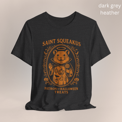 SAINT SQUEAKUS Patron Of Halloween Treats - Gothic Halloween T Shirt