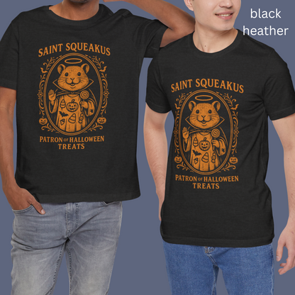 SAINT SQUEAKUS Patron Of Halloween Treats - Gothic Halloween T Shirt