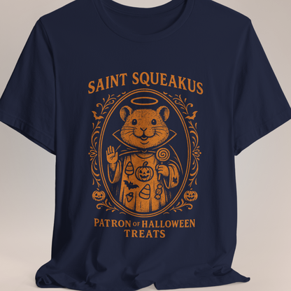 SAINT SQUEAKUS Patron Of Halloween Treats - Gothic Halloween T Shirt