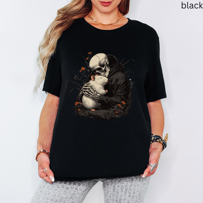 Skeleton Rat T Shirt - Gothic Dark Academia, Graphic Tee Alternative Fashion Pet, Lover Gift Grim Reaper, Aesthetic Rodent Apparel