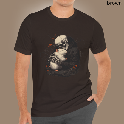 Skeleton Rat T Shirt - Gothic Dark Academia, Graphic Tee Alternative Fashion Pet, Lover Gift Grim Reaper, Aesthetic Rodent Apparel