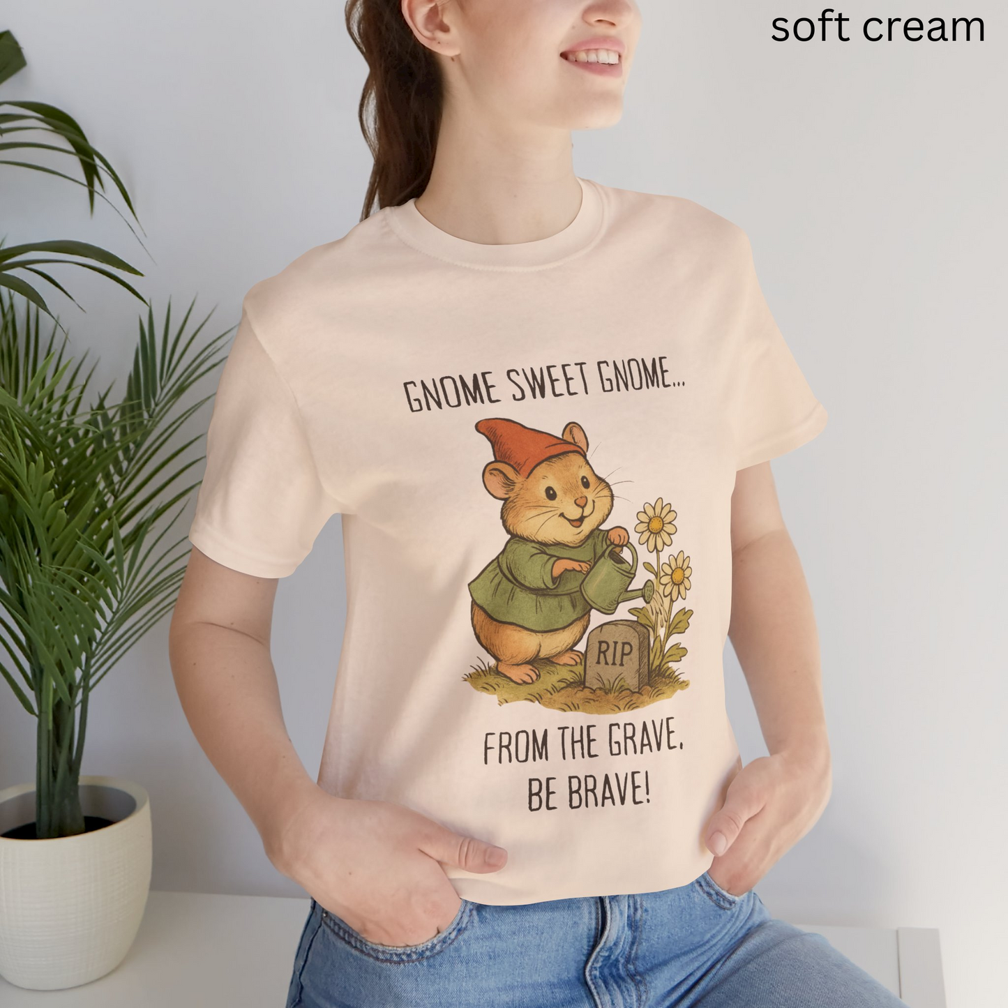 Gnome Sweet Gnome Shirt - Funny Hamster Halloween T-Shirt, Cute Creepy Tee, Spooky Animal Lovers, Top Dark Humor Graphic Gift, morbid humor
