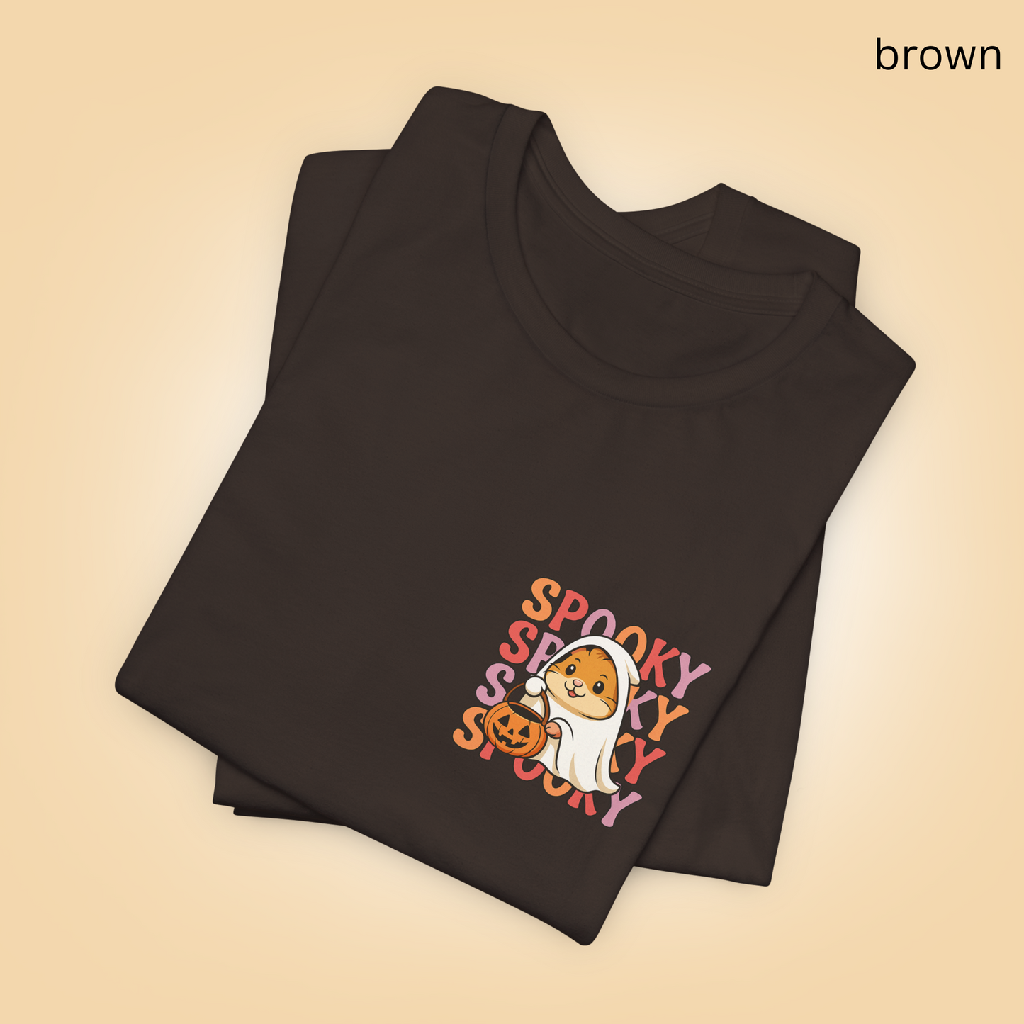 Funny Halloween Pocket size T Shirt design - Spooky Cute Ghost Hamster Tee, Kawaii Spooky Top, Unique Trick or Treat Gift, Funny Creepy