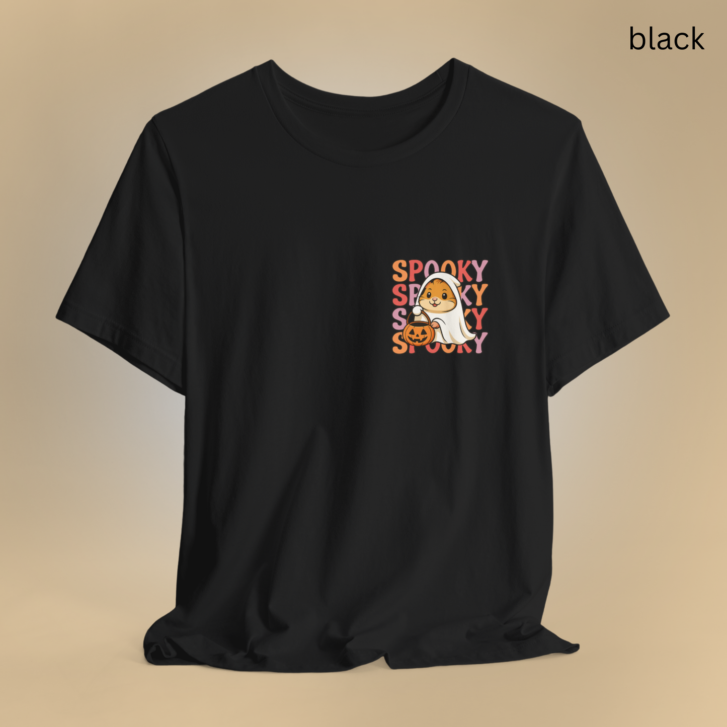 Funny Halloween Pocket size T Shirt design - Spooky Cute Ghost Hamster Tee, Kawaii Spooky Top, Unique Trick or Treat Gift, Funny Creepy