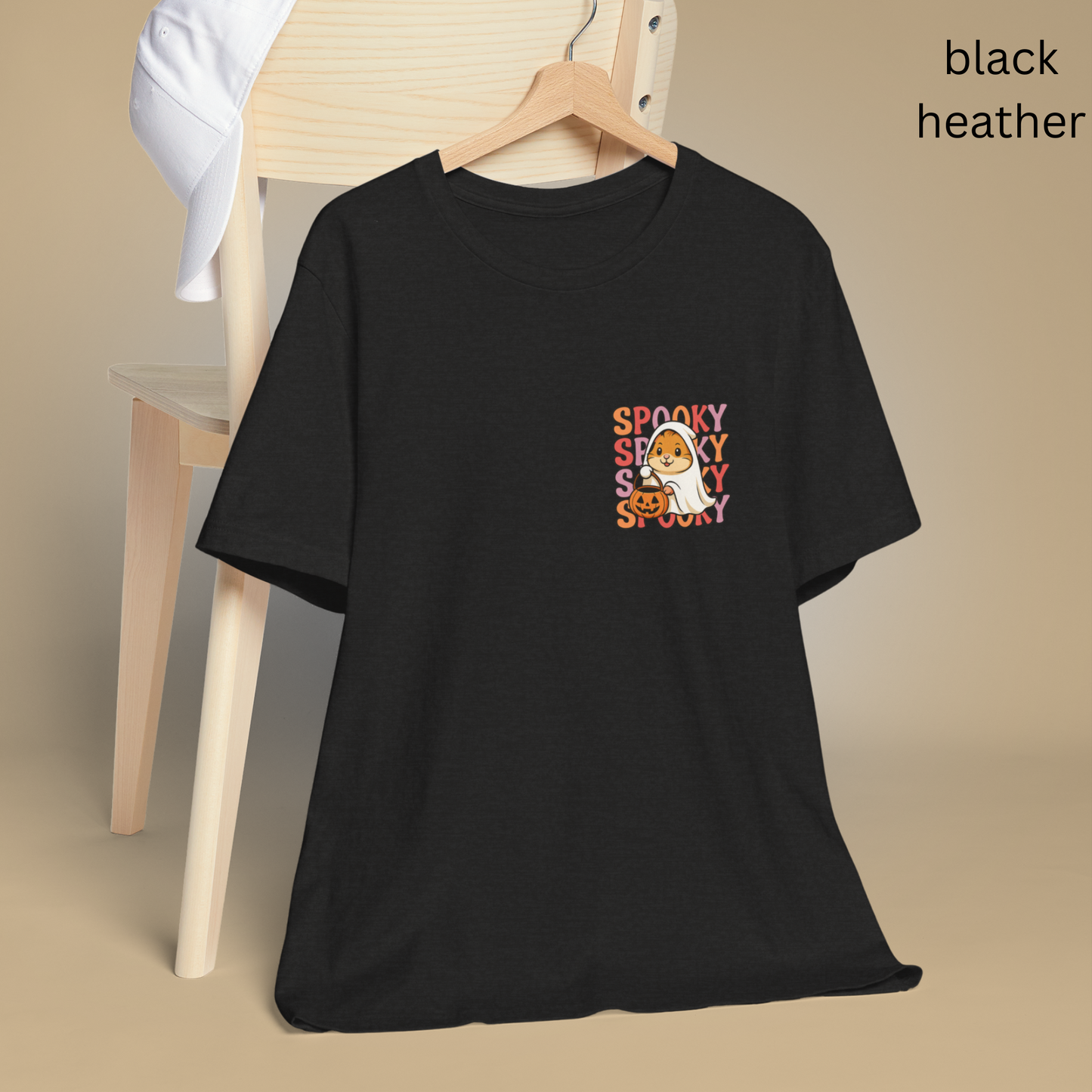 Funny Halloween Pocket size T Shirt design - Spooky Cute Ghost Hamster Tee, Kawaii Spooky Top, Unique Trick or Treat Gift, Funny Creepy