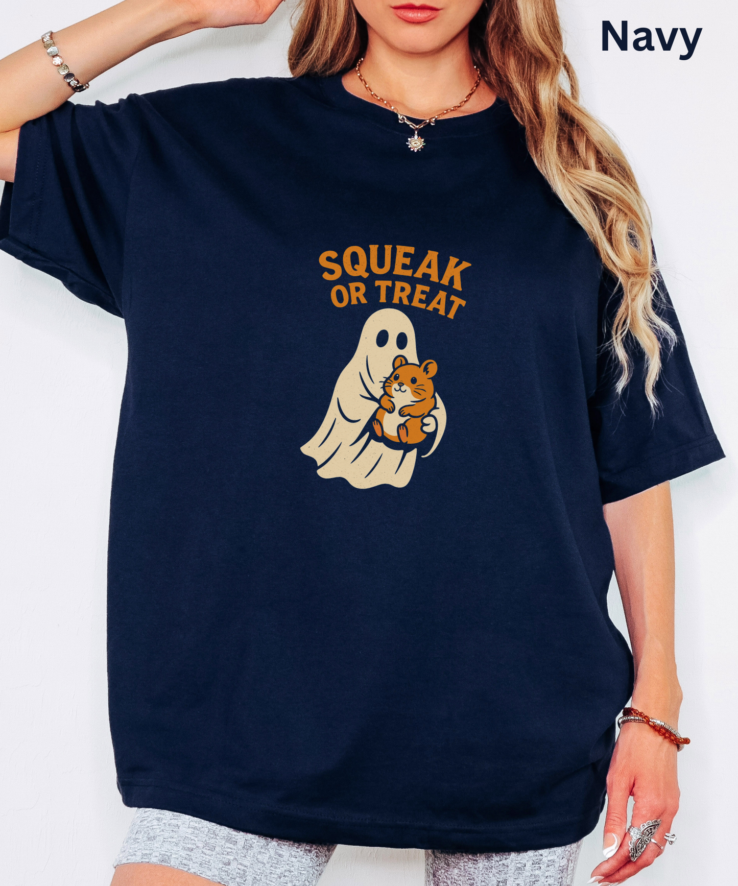 Ghost Hamster Halloween T Shirt - Funny Creepy Cute Tee, Trick or Treat Spooky Top, Unique Gift, Animal lovers, Party gift, Fall vibes