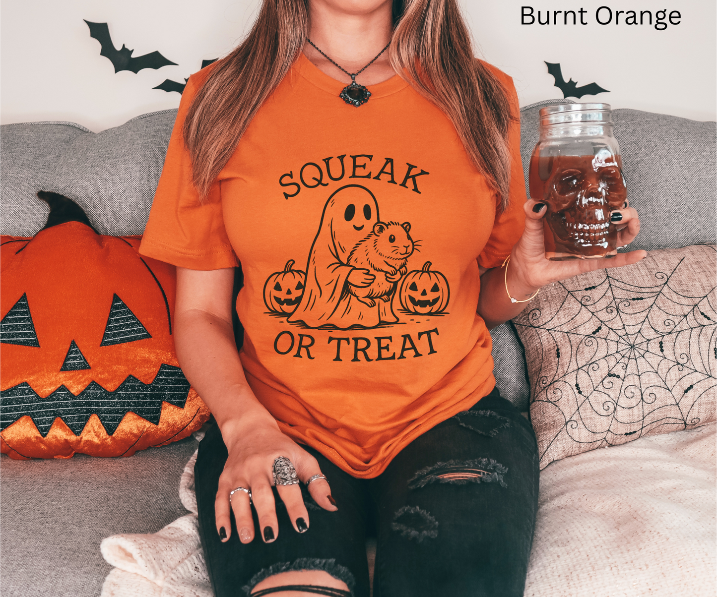 Squeak or Treat - Creepy Cute Halloween Ghost Guinea Pig Tee