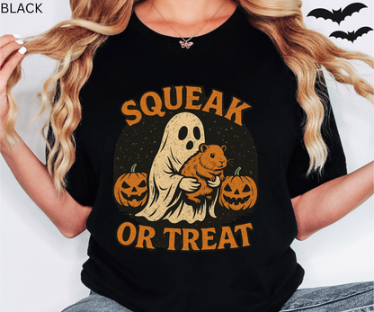 Squeak or Treat - Creepy Cute Halloween Ghost Guinea Pig Tee