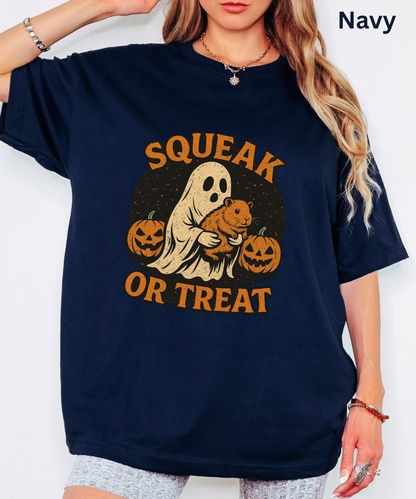 Squeak or Treat - Creepy Cute Halloween Ghost Guinea Pig Tee