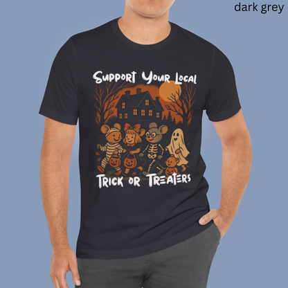 Support Your Local Trick or Treaters T Shirt - Vintage Halloween Graphic Tee