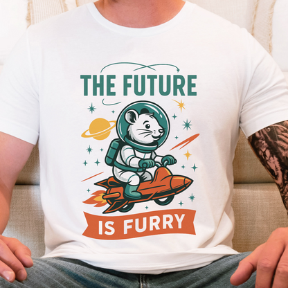 The Future Is Furry - Funny Sci-Fi T-Shirt