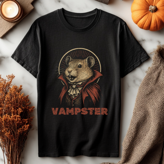 Vampire Vintage Halloween T-shirt, Funny Tee, Classic Horror Gift, Literature Shirt, Book Lover Gift, Hamster owner, Pet lovers, Spooky