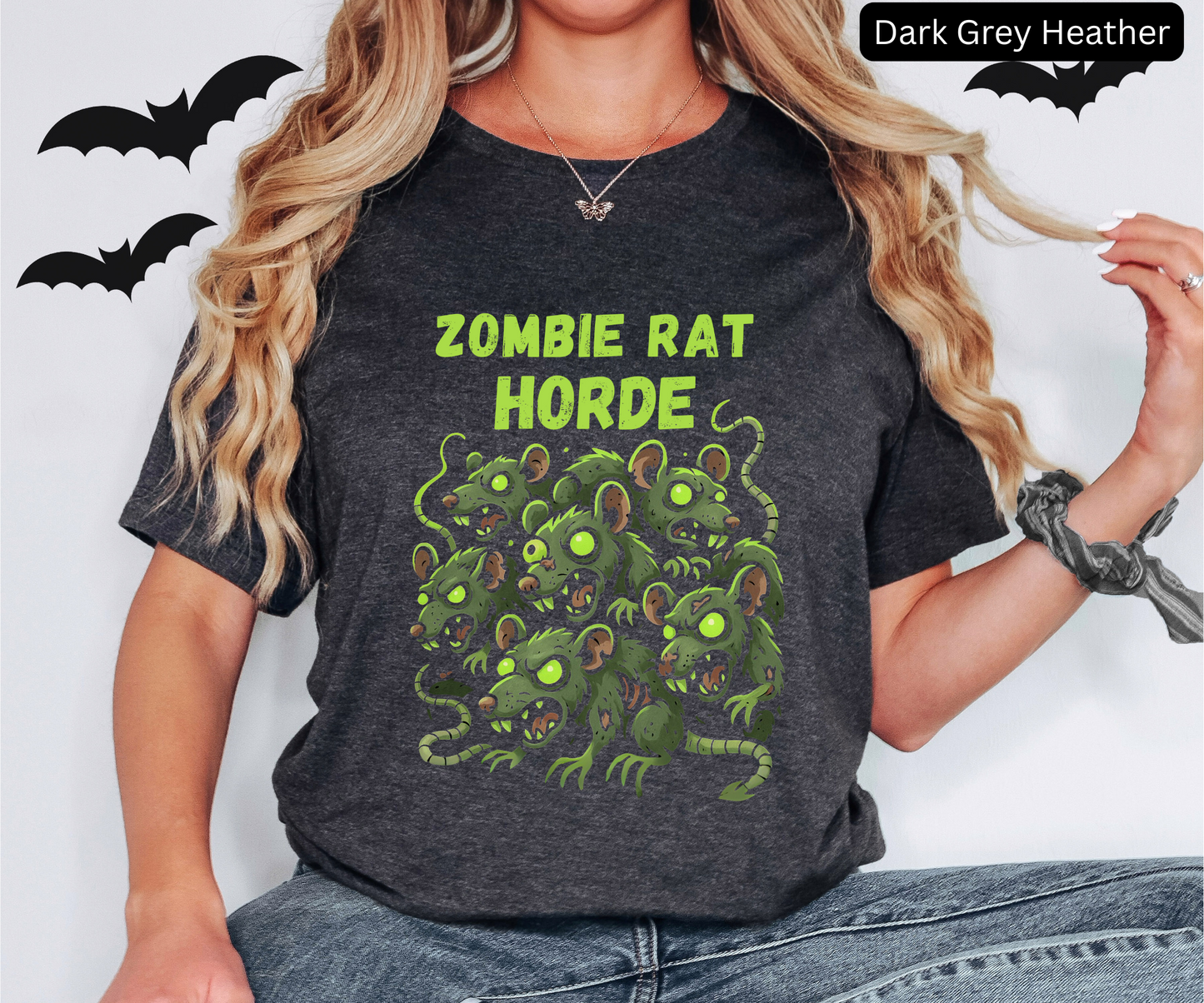 Zombie Rat Horde Shirt - Scary Undead Rodent T-Shirt, Horror Graphic Tee, Creepy Halloween Top, Gamer Gift, Gothic Spooky, Creature Shirt