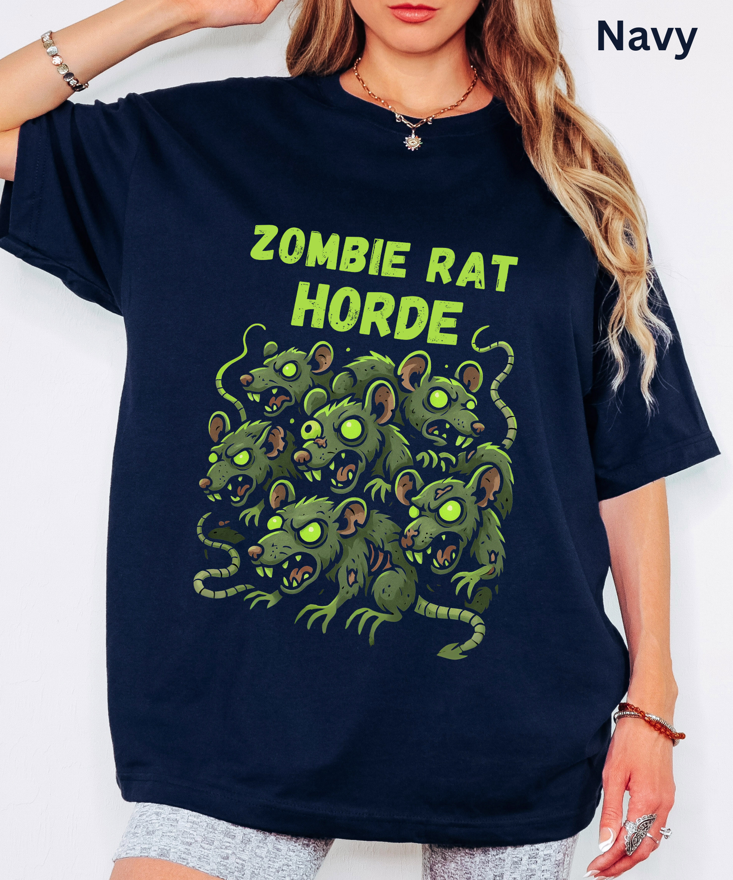 Zombie Rat Horde Shirt - Scary Undead Rodent T-Shirt, Horror Graphic Tee, Creepy Halloween Top, Gamer Gift, Gothic Spooky, Creature Shirt
